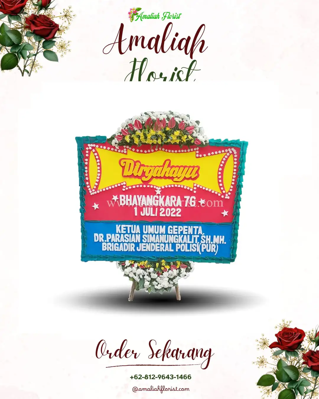 Papan Bunga HUT Ulang Tahun Kebonalas